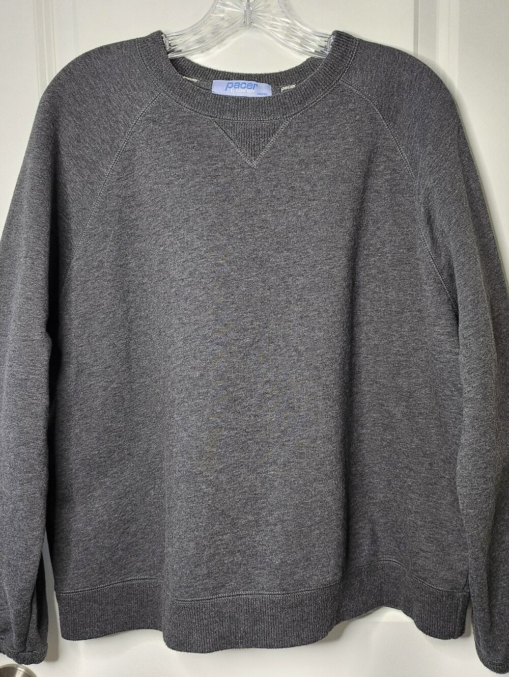 Women's Gray Oversized Cozy Athleisure Sweatshirt Pullover Petite XL Minimalist - Picture 4 of 12